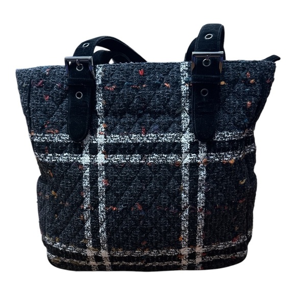 Vera Bradley Handbags - Vera Bradley Black and White Textured Tote Bag